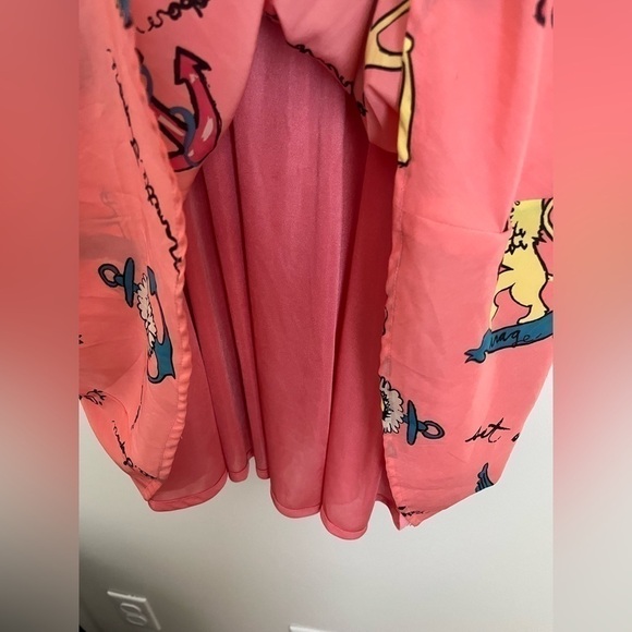 Nanette Lepore L'Amour Adventurer Retro Rock coral tattoo dress Y2K - Picture 10 of 12